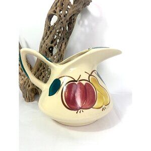 VINTAGE PURINTON Dutch Jug 32 oz Pitcher Hand Painted Fruit Pennsylvania